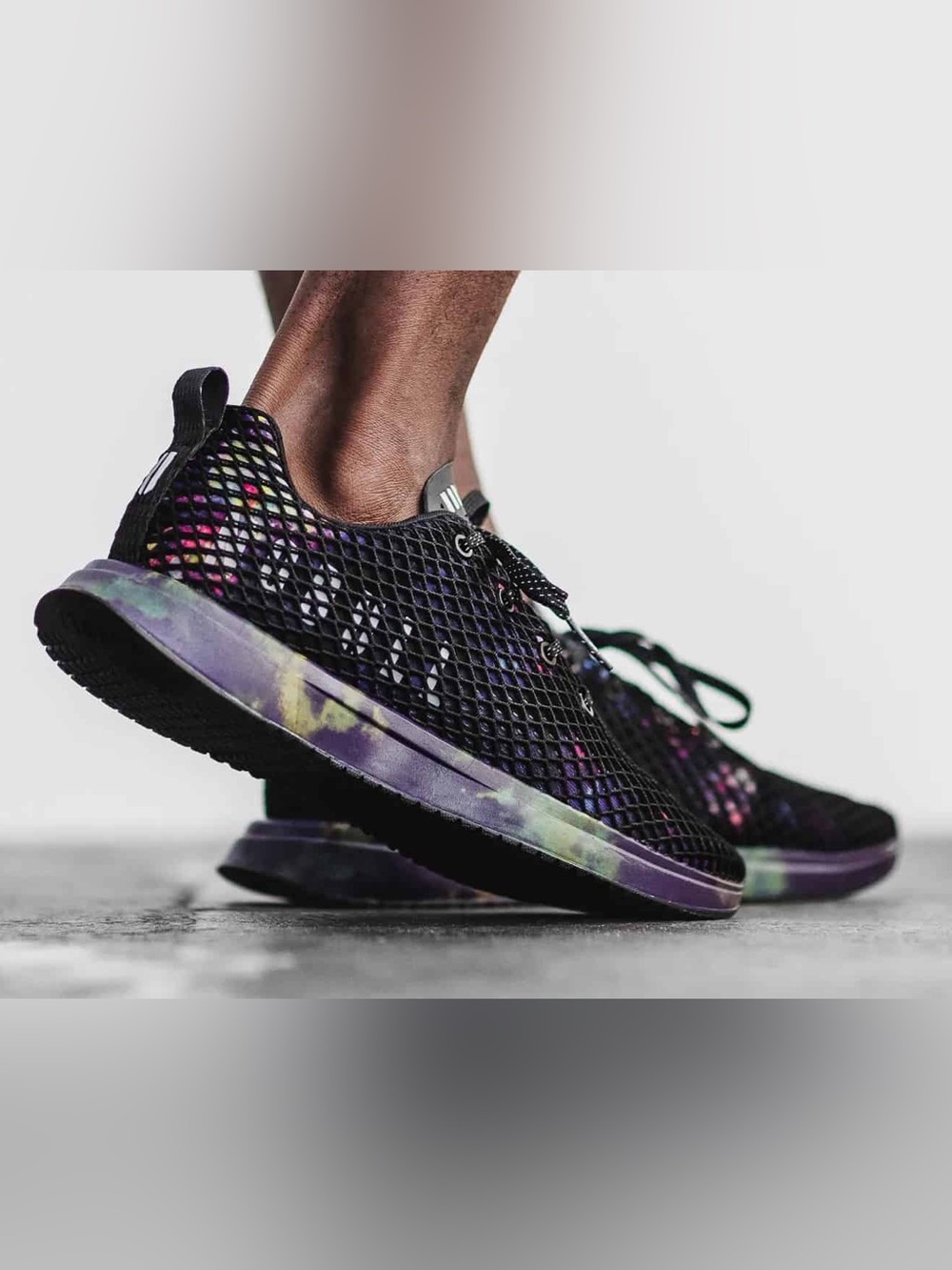 NOBULL Black Galaxy Mesh Men 9 Women 10.5